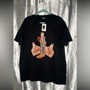 Black Graphic Short Sleeve Tee